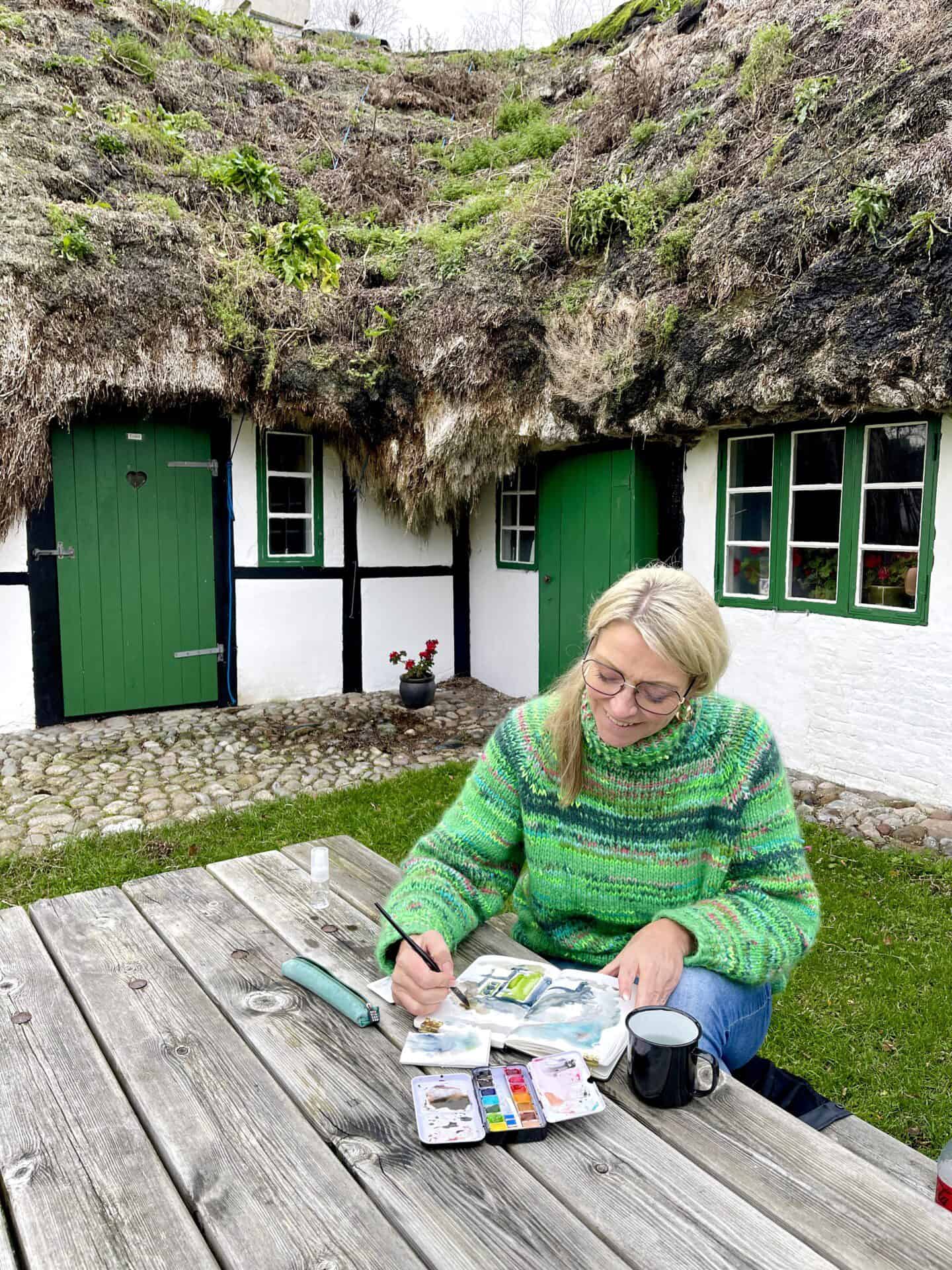 Tegning og akvarel på Læsø