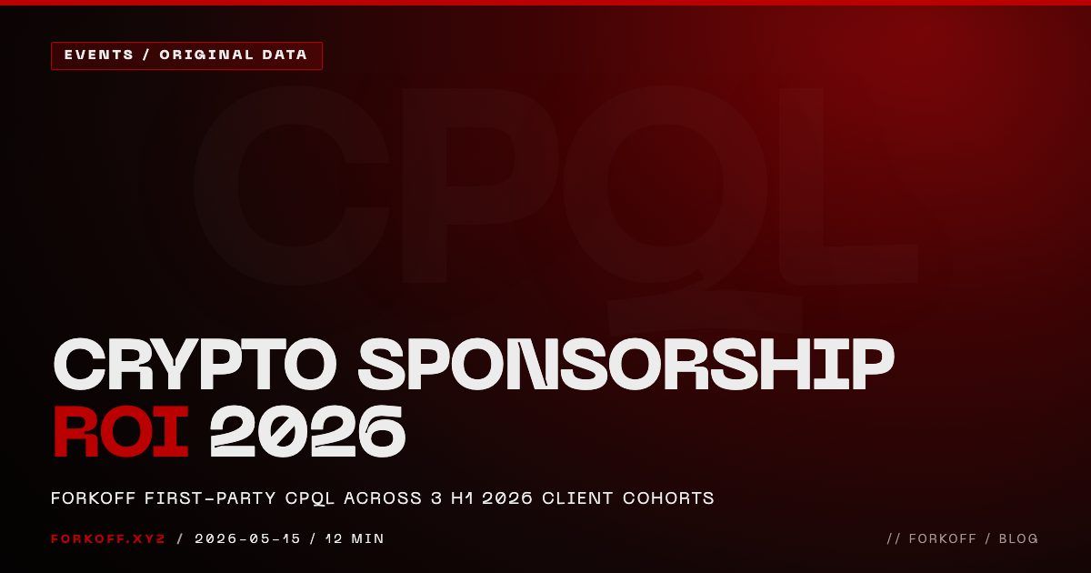 Crypto Conference Sponsorship ROI: 2026 First-Party Cohort Data