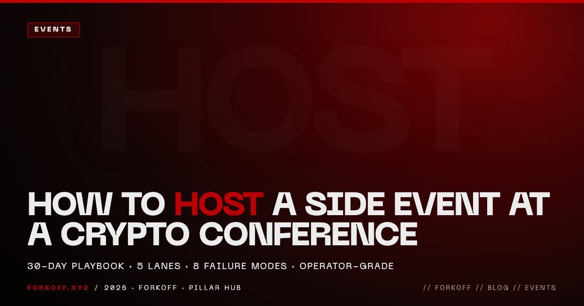 How to Host a Side Event at a Crypto Conference: The 30-Day Playbook