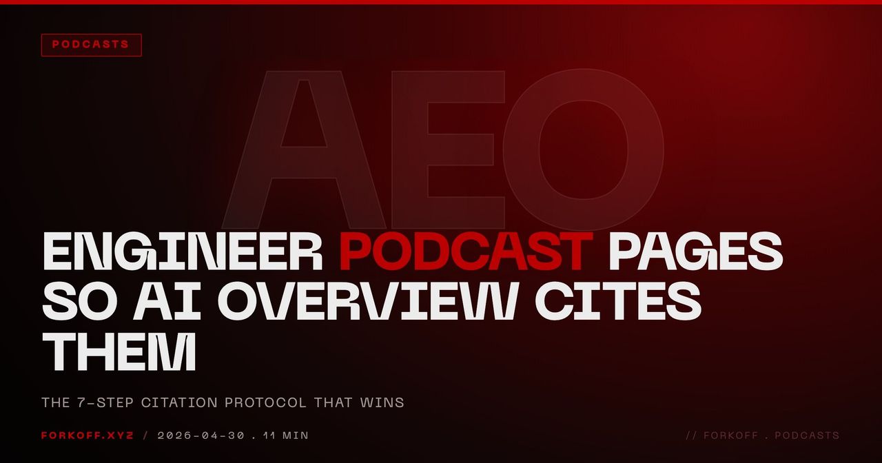 Podcast AEO Citation 2026: Engineer Pages So AI Overview Cites Them