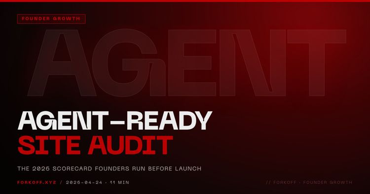 Agent-Ready Site Audit: The 2026 Scorecard Founders Run Before Launch