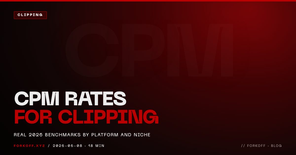 CPM Rates for Clipping in 2026 (Real Benchmarks by Platform and Niche)