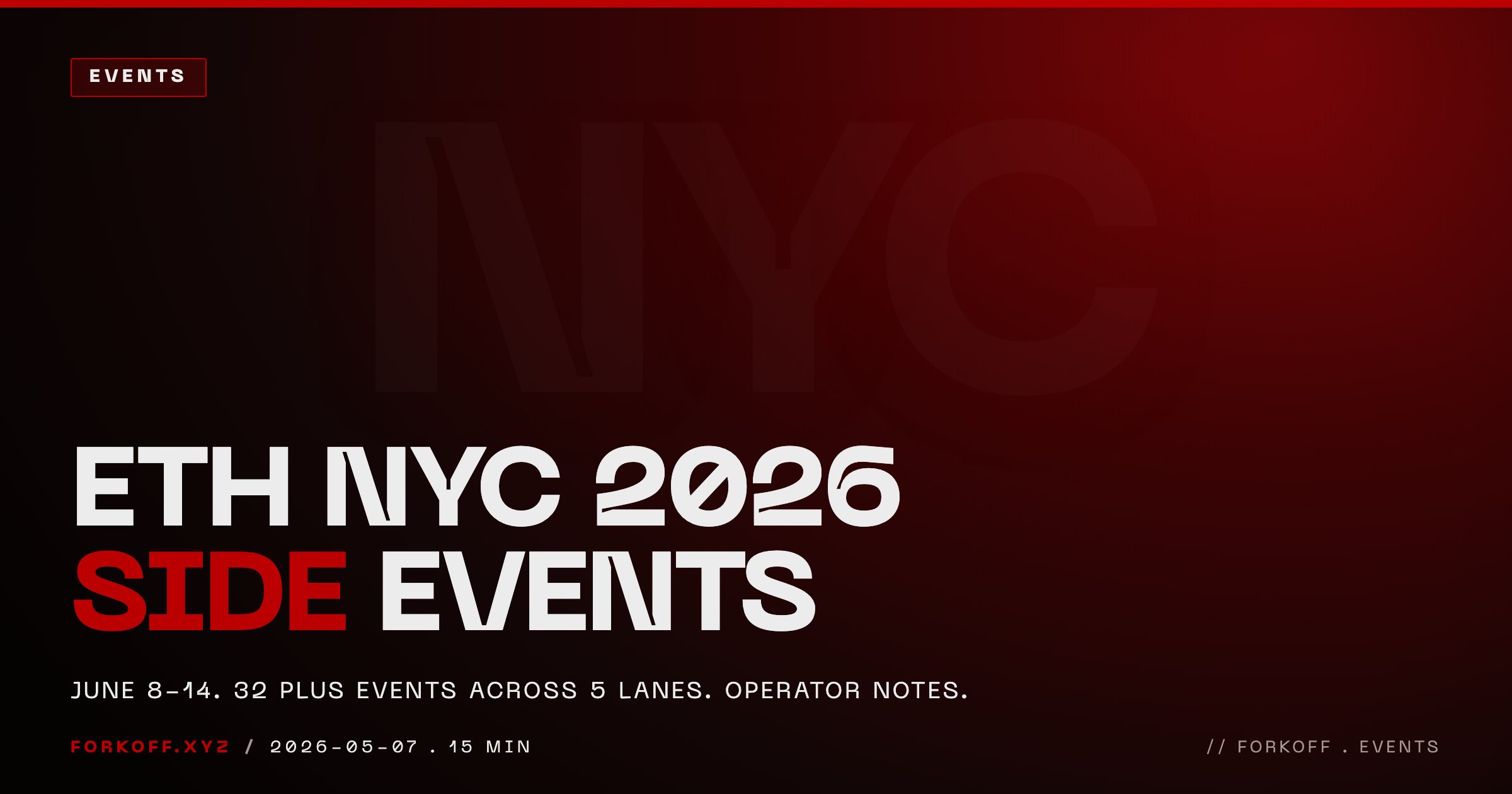 ETH NYC 2026 Side Events: The Operator's Directory