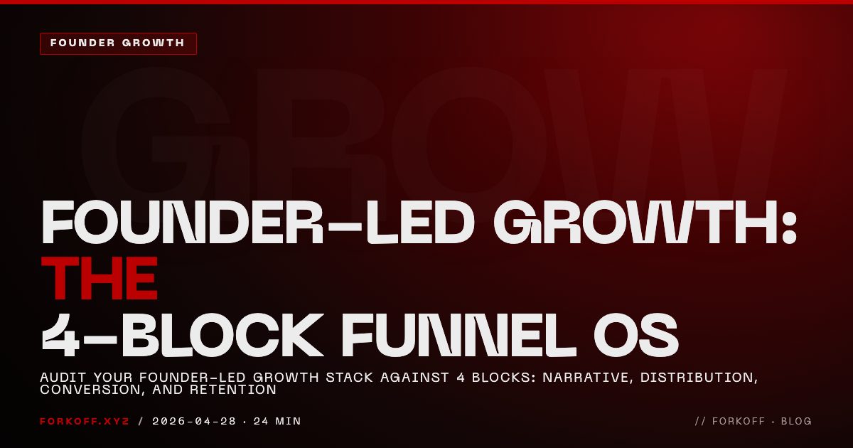The Founder-Led Growth Playbook: THE FOUNDER FUNNEL OS (2026) cover