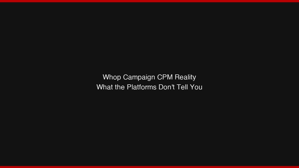 Whop clipping campaign CPM breakdown and agency cut structure 2026