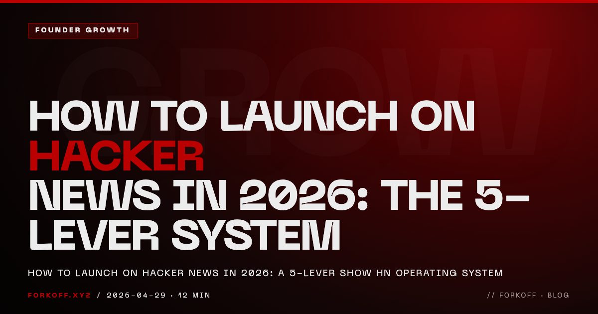 How To Launch on Hacker News in 2026: The 5-Lever System cover