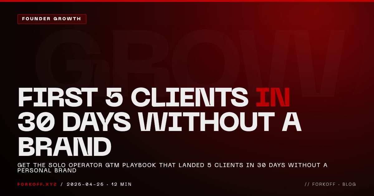 Solo Operator GTM: First Five Clients Without a Personal Brand cover