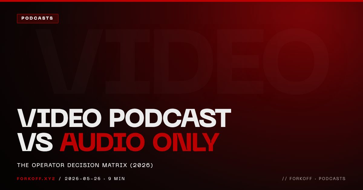 Video Podcast vs Audio Only in 2026: The Operator Decision Matrix