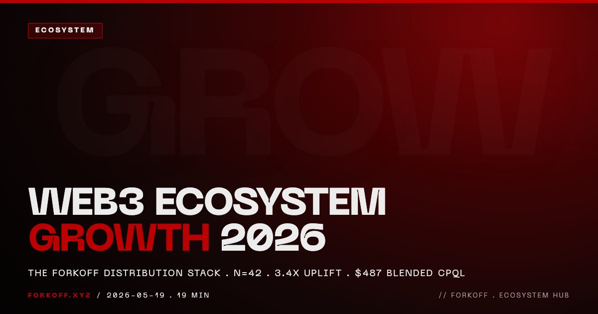 Web3 Ecosystem Growth 2026: The FORKOFF Distribution Stack