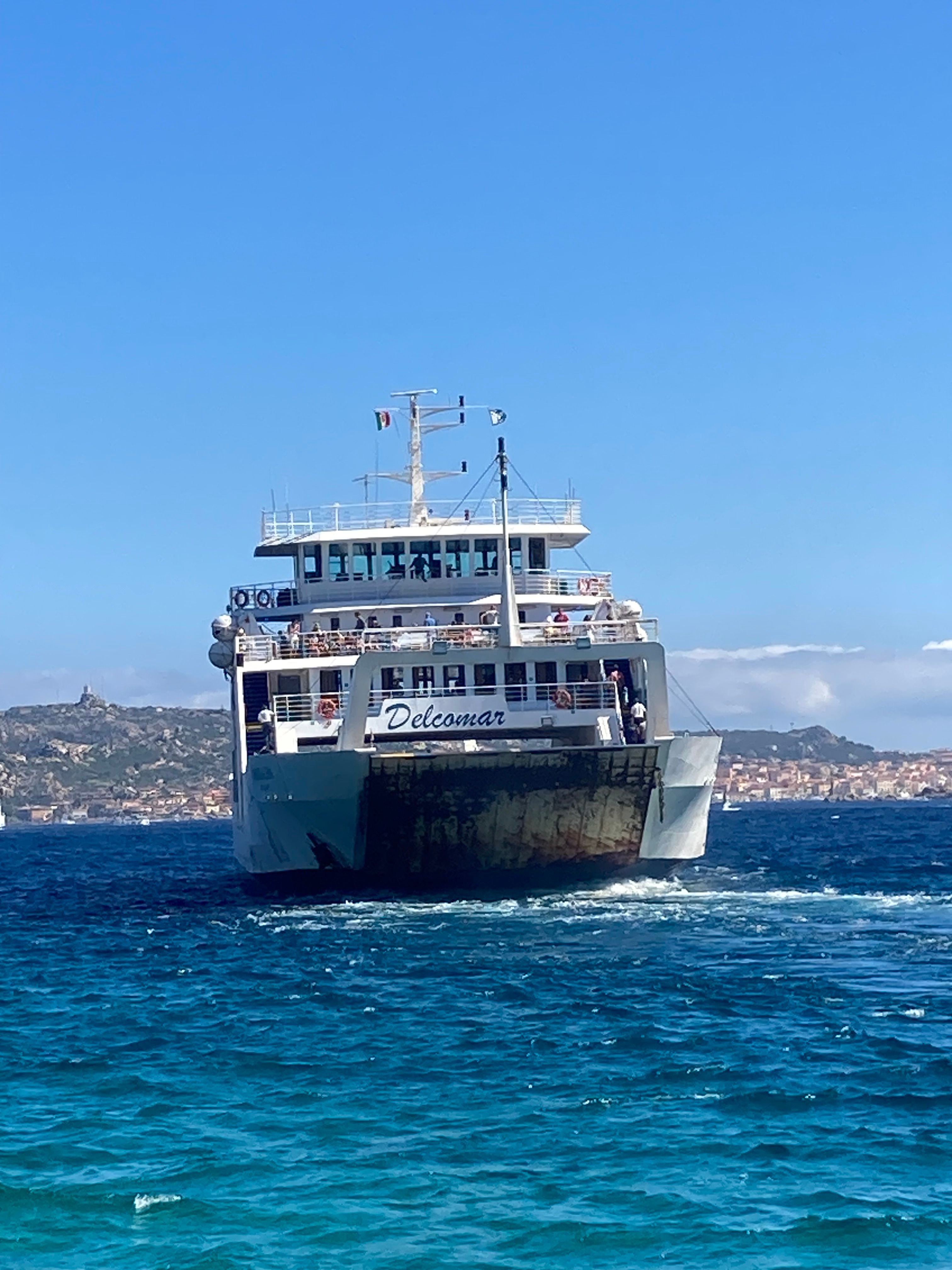 ferry towards an italian island
