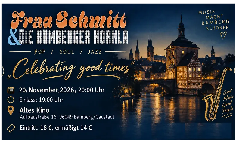 Frau Schmitt und die Bamberger Hörnla im alten Kino Gaustadt