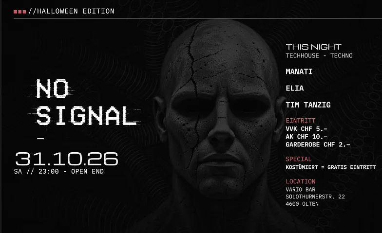 NO SIGNAL – Halloween Techno Night