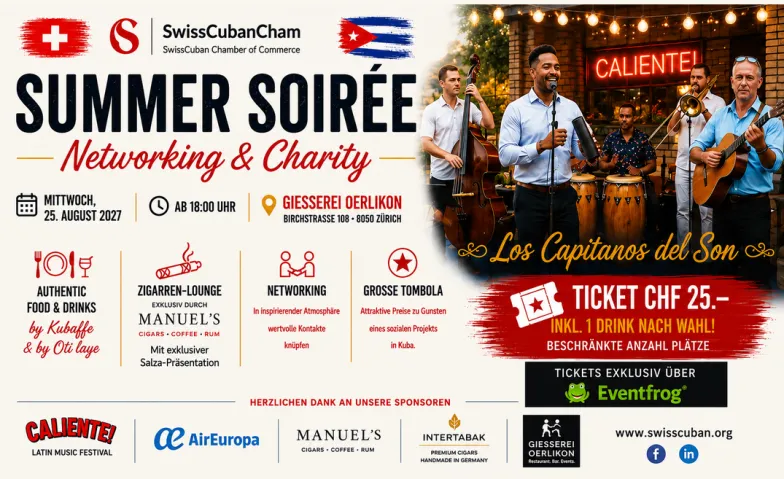 SwissCubanCham Summer Soirée - Networking & Charity