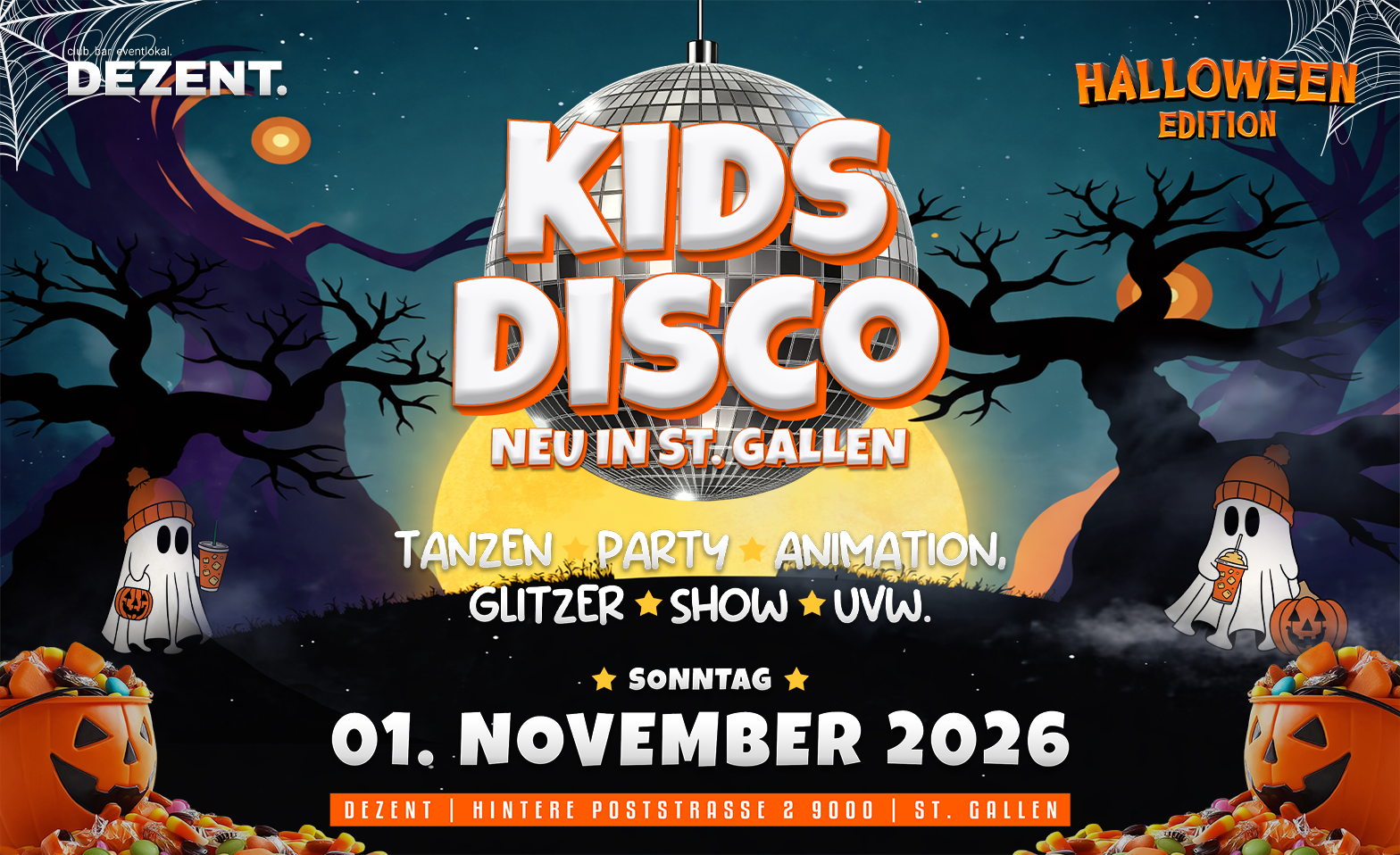 KIDS DISCO - HALLOWEEN EDITION @DEZENT. ST.GALLEN
