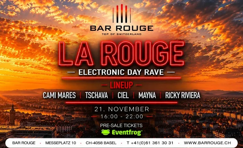 LA ROUGE – Electronic Day Rave in der Bar Rouge Basel