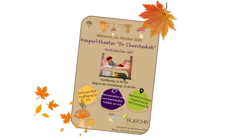 Kasperlitheater "Dr Chuechedieb" - Herbstanlass