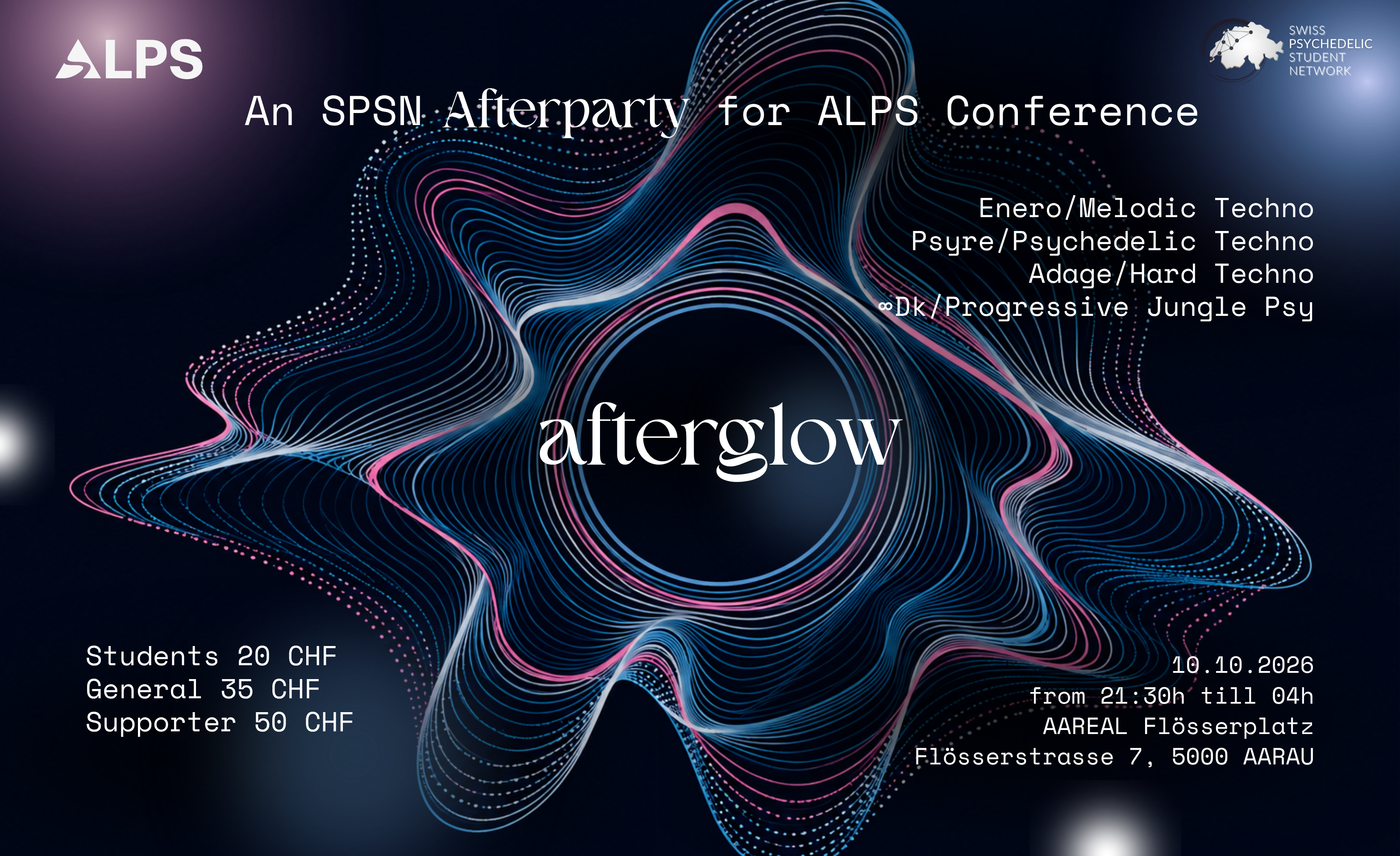 Afterglow Afterparty for the ALPS Conference