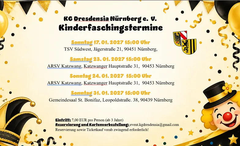 Kinderfasching KG Dresdensia Nürnberg e. V. - St. Bonifaz
