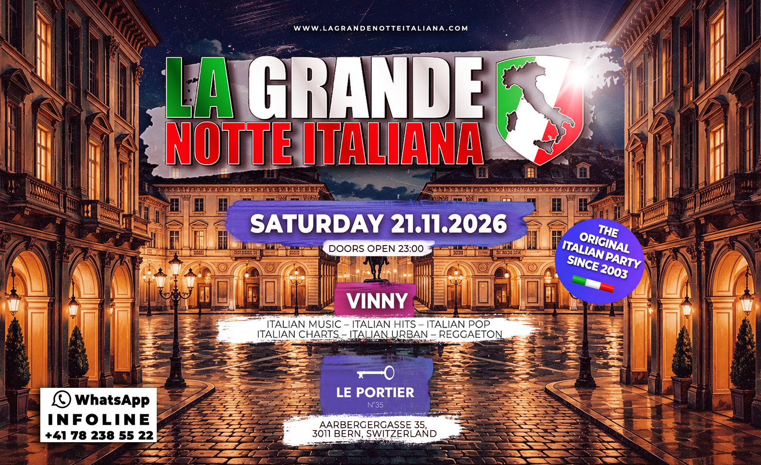 La Grande Notte Italiana Big Opening @ Le Portier Club Bern