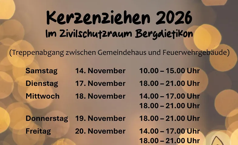 Kerzenziehen in Bergdietikon