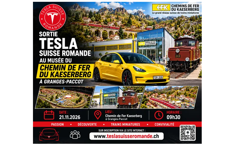 Sortie Tesla Suisse Romande - Chemin de Fer Kaeserberg