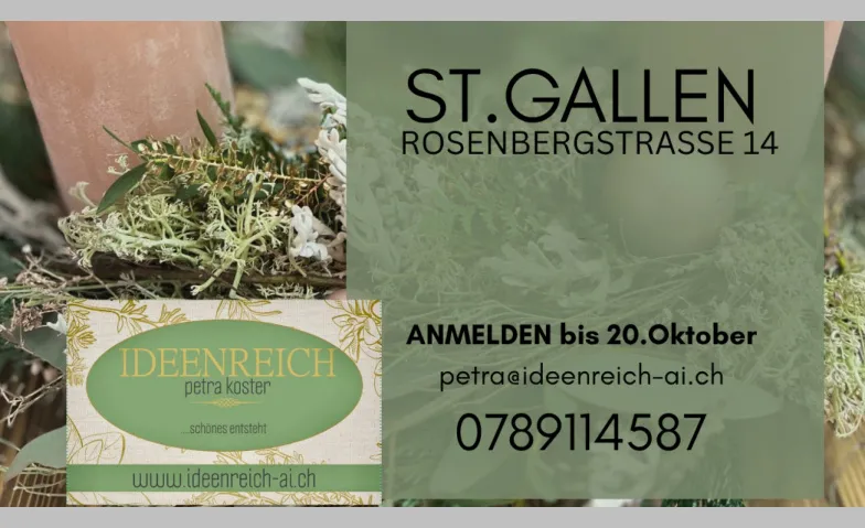 Adventskranz feucht gesteckt