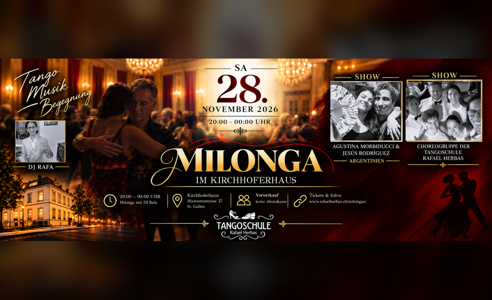 Milonga im Kirchhoferhaus – Tango-Abend mit Shows