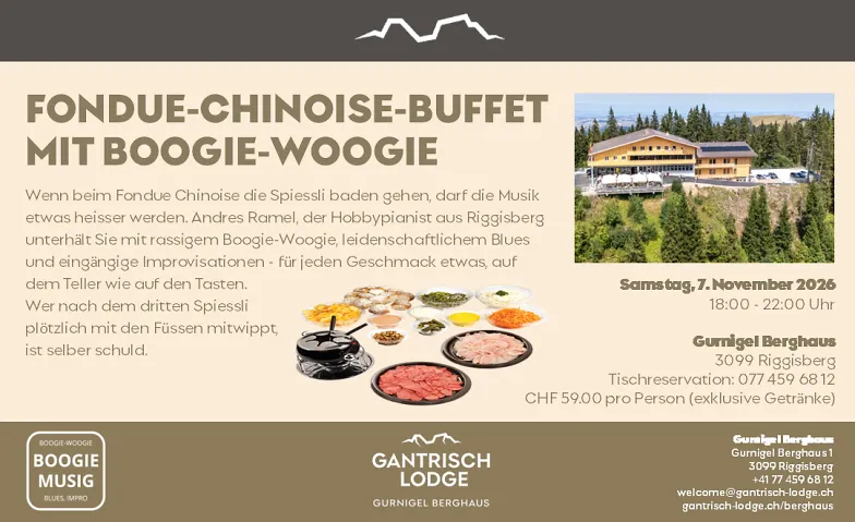 Fondue-Chinoise-Buffet mit Boogie-Woogie