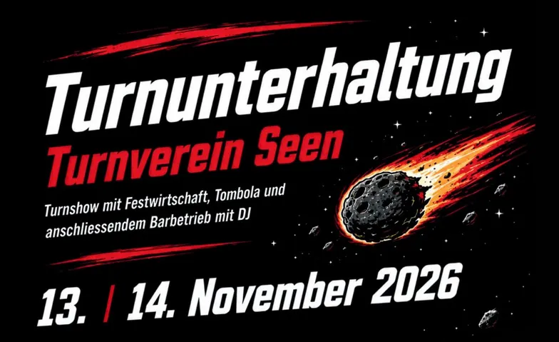 Turnverein Seen Turnunterhaltung 2026, 13. Nov, 20:00 Uhr