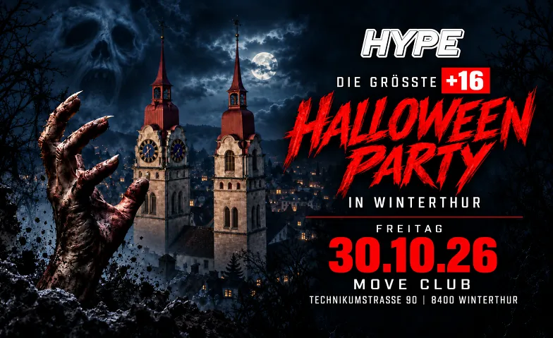 DIE GRÖSSTE +16 HALLOWEEN PARTY - MOVE CLUB, WINTERTHUR