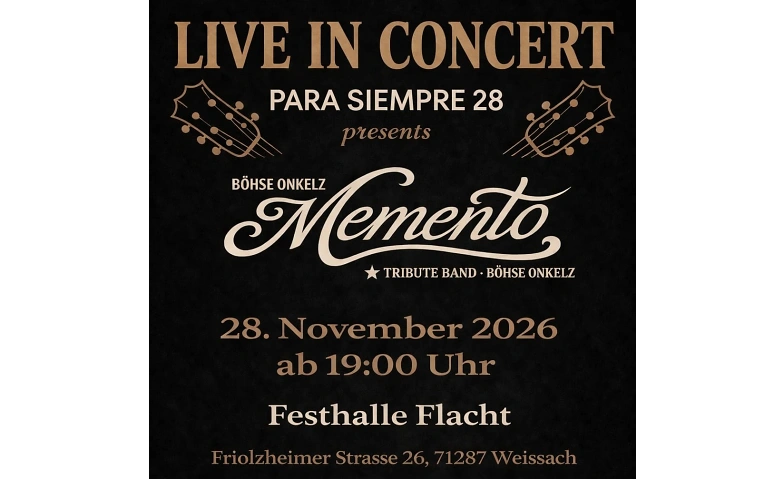 Memento - Tribute Band Böhse Onkelz - Live in Concert