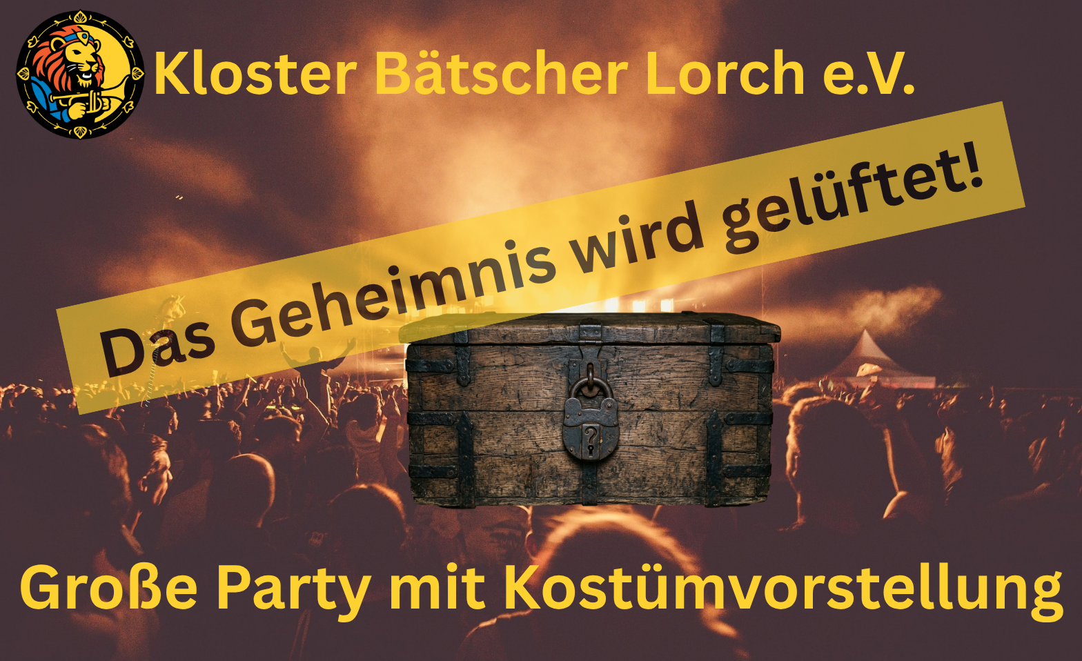 Große Party mit Kostümvorstellung