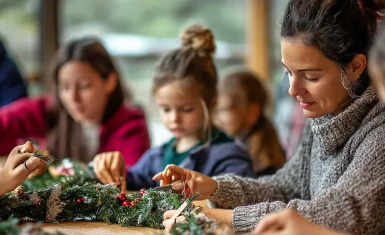 Adventskränze binden für Gross und Klein