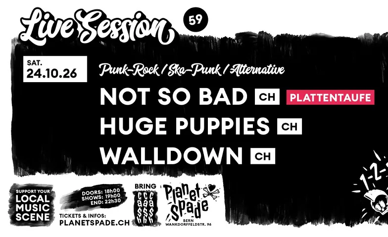 LIVE SESSION: NOT SO BAD, HUGE PUPPIES, WALLDOWN