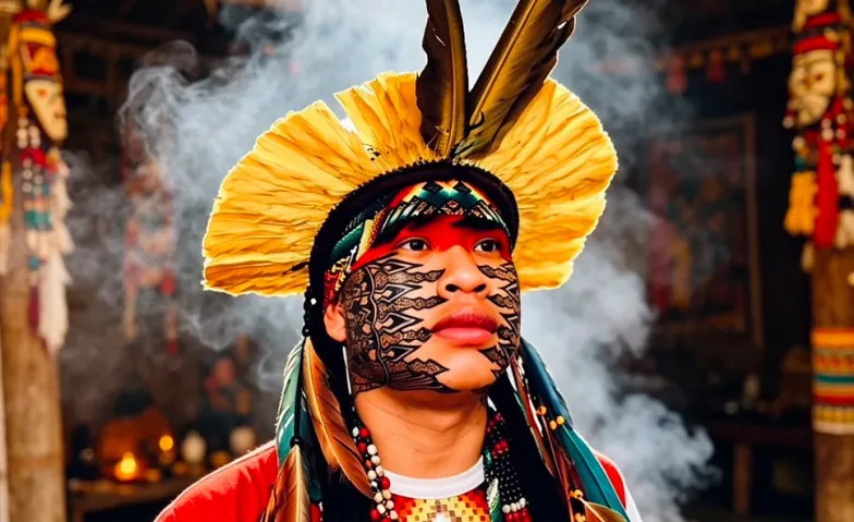Singkreis und Hapé Zeremonie der indigenen Noke Koi