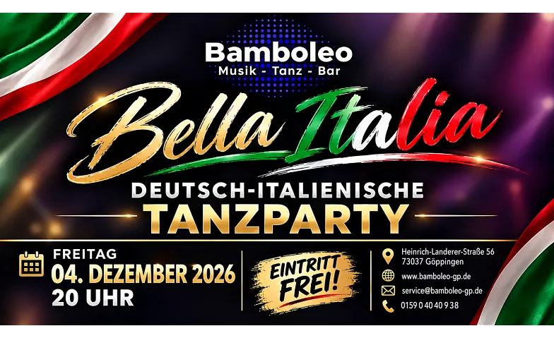 Bella Italia - deutsch-italienische Tanzparty 73037Göppingen