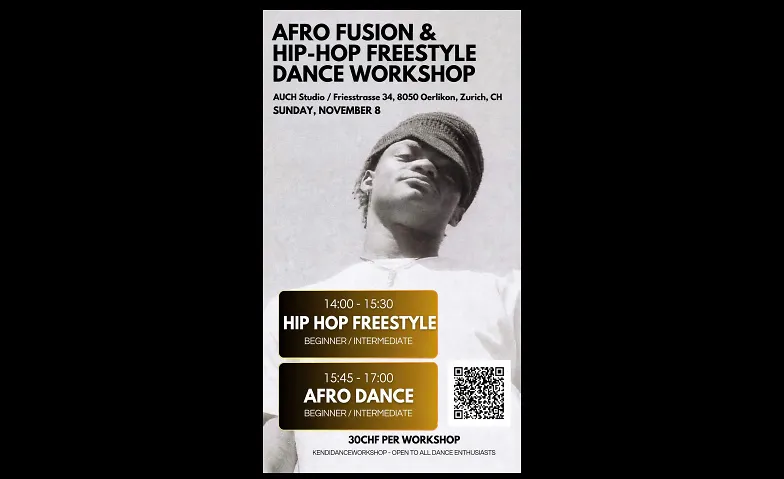 Dance Workshops Afro And Hip hop freestyle