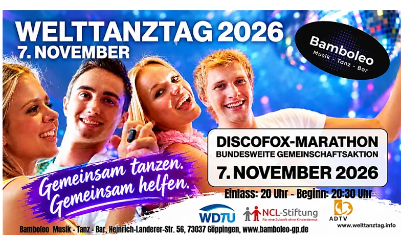 DISCOFOX-MARATHON am Welttanztag in 73037 Göppingen