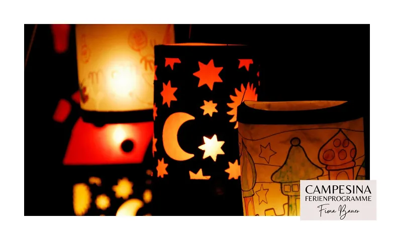 Sankt-Martins-Laternen und Windlichter