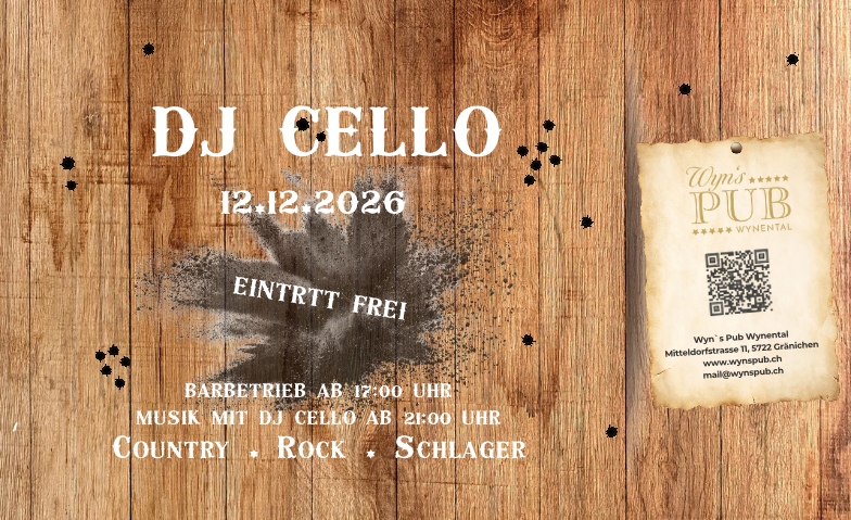 DJ Cello im Wyn's Pub Wynental