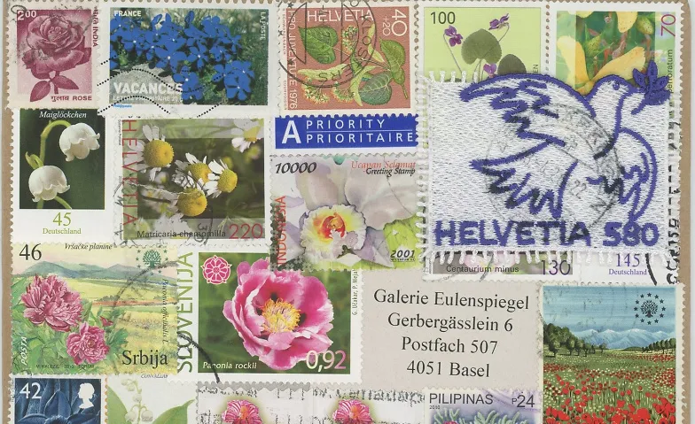 MAILART  "Blumen für den Frieden"