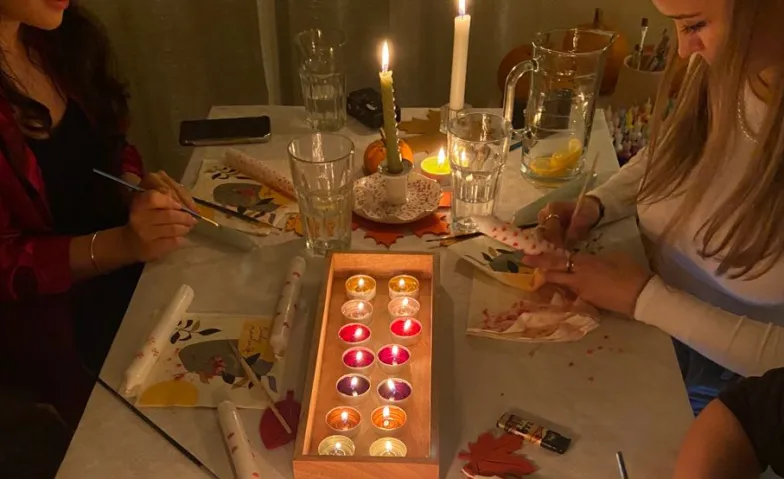 Pintando Velas + Vino y Aperitivos