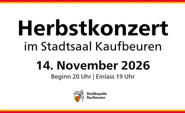 Herbstkonzert der Stadtkapelle Kaufbeuren