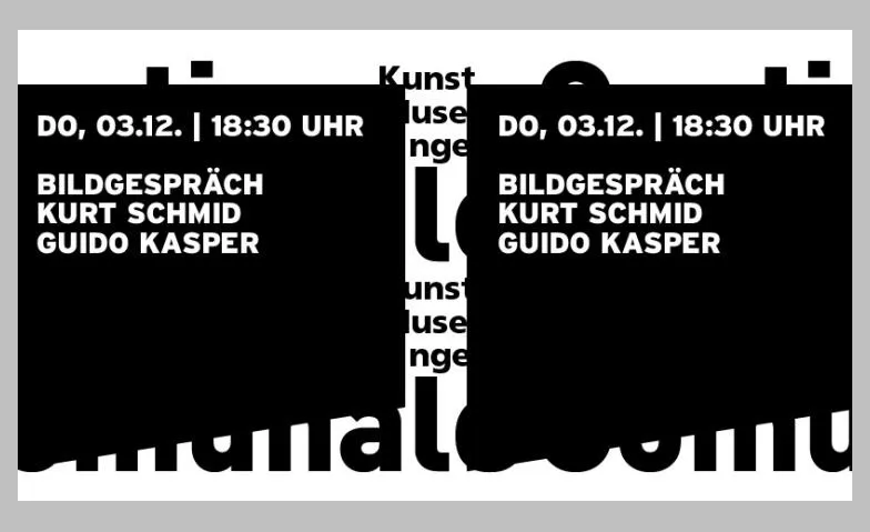 Bildgespräch Kurt Schmid und Guido Kasper
