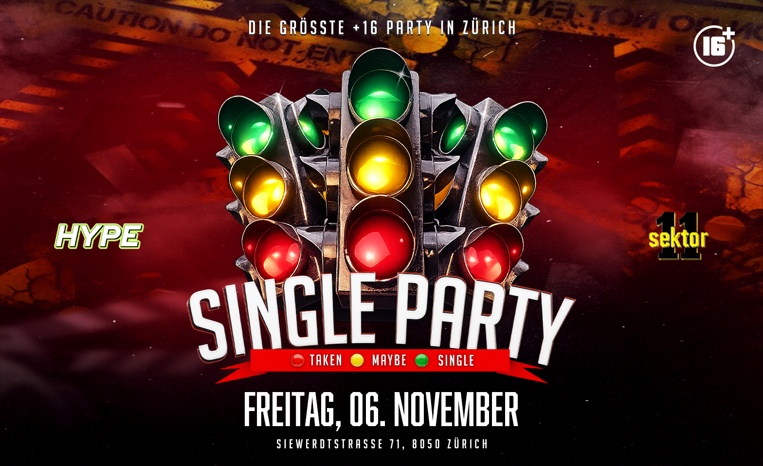 SINGLE PARTY  SEKTOR11, ZÜRICH (+16 / Ü16)