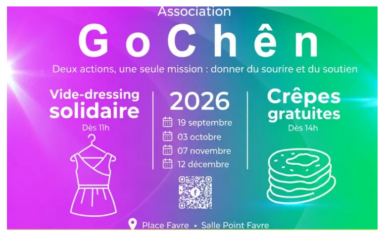 Vide-dressing solidaire et crêpes gratuites