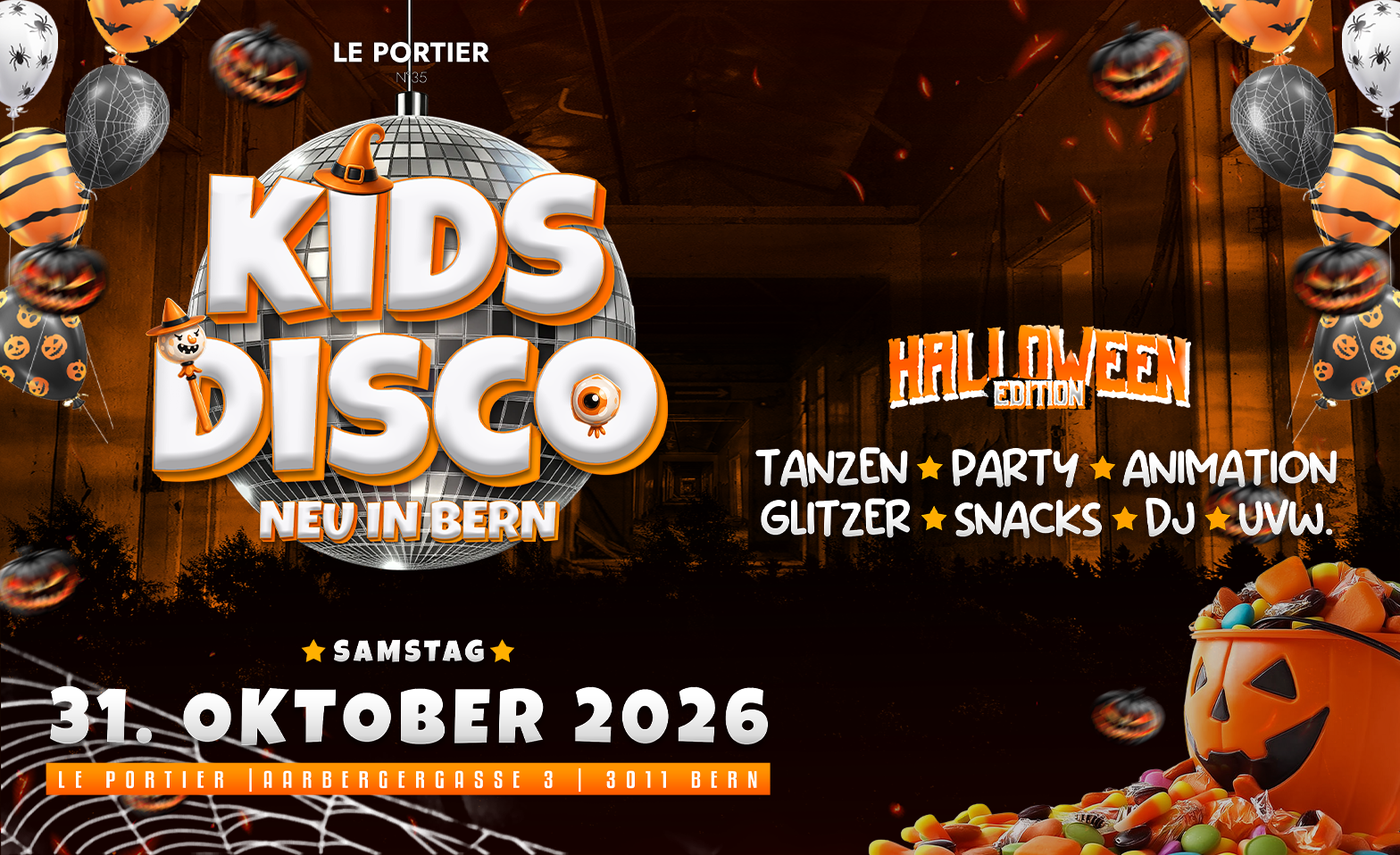 KIDS DISCO - HALLOWEEN EDITION @LE PORTIER, BERN