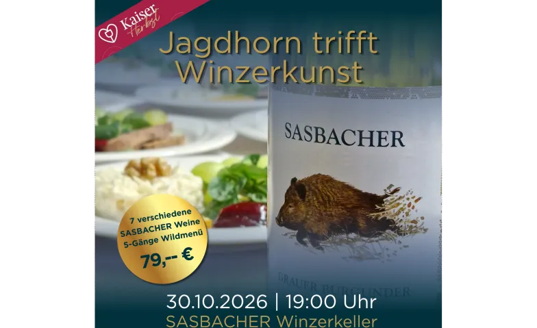 Jagdhorn trifft Winzerkunst  Wildmenü & Weinprobe