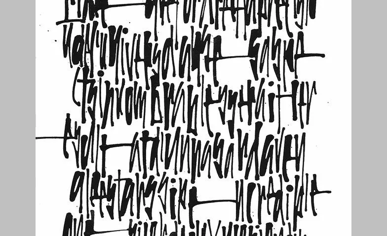 Schrift – Texturen mit kalligrafischen Experimenten