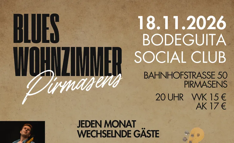 Blues Wohnzimmer Pirmasens (Special Guest: Albert Koch)
